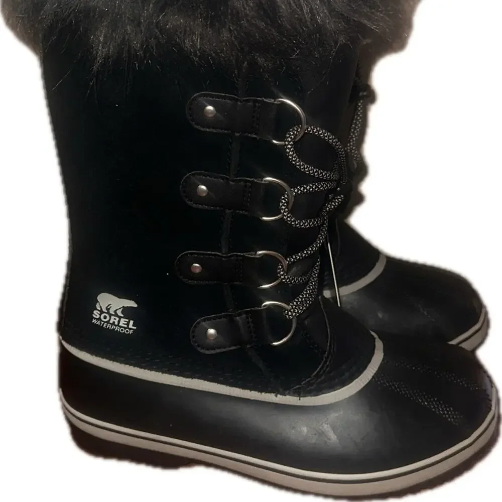 Sorel Youth Joan of Arctic Waterproof Kids Winter Boot Size 5 1855201-013